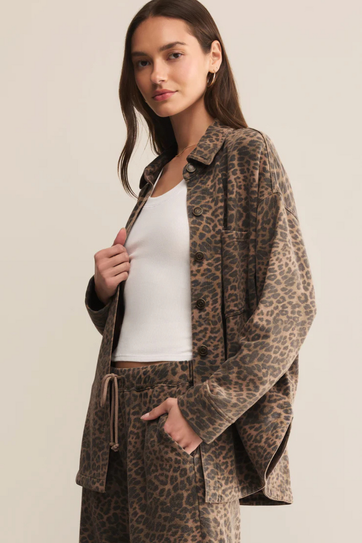 All Day Knit Leopard Jacket
