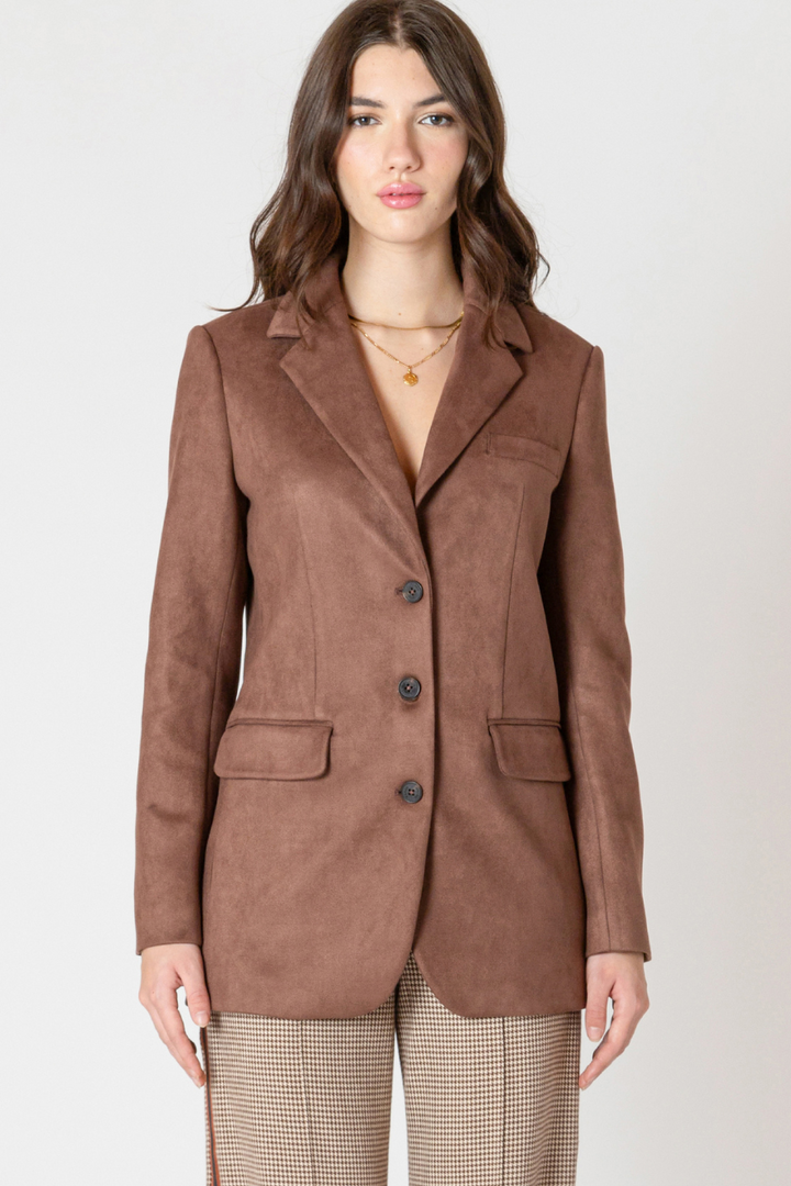 Audrey Faux Suede Blazer