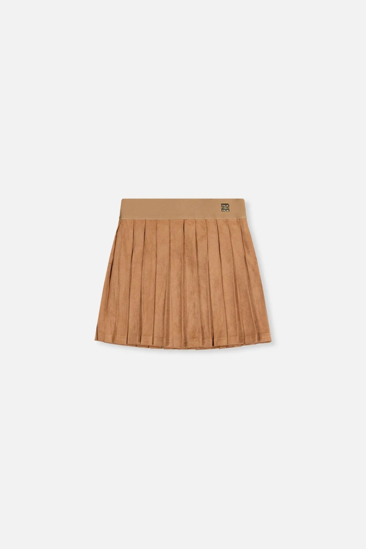 Deux Par Deux Pleated Skirt Brown