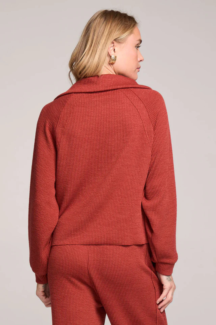 Half Zip Rustic Raglan Pullover