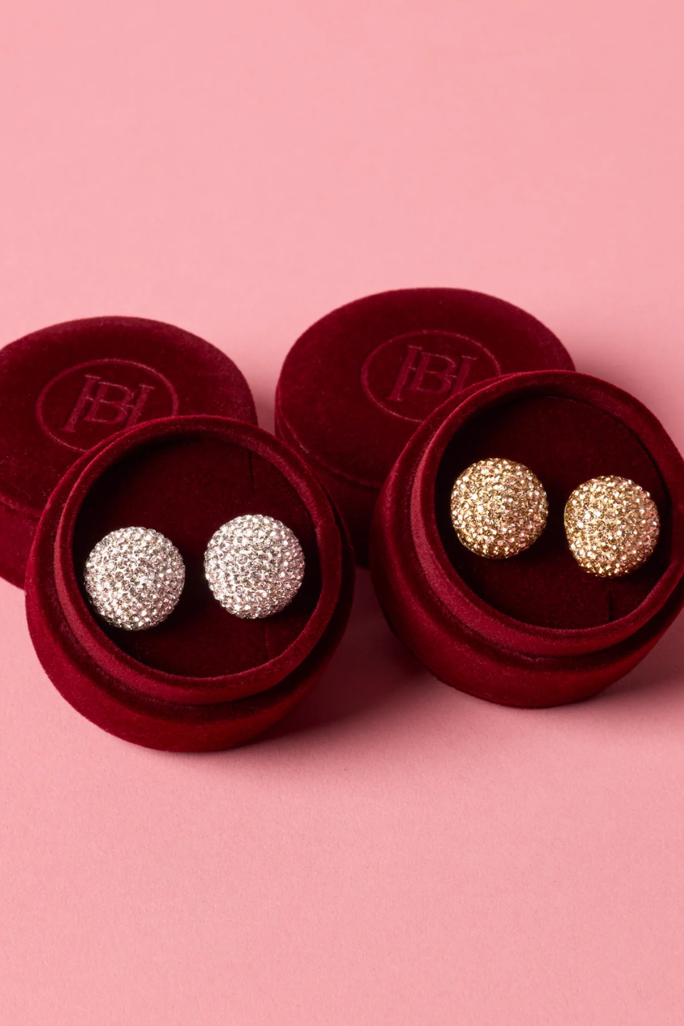 Icon Sparkle Stud Earrings in Rose Gold