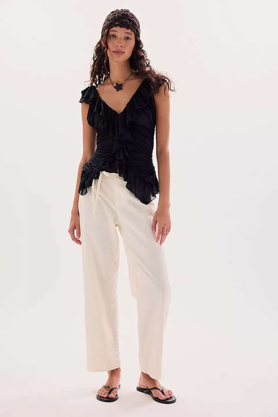 Free People Blythe Ruffle Top FREE PEOPLE