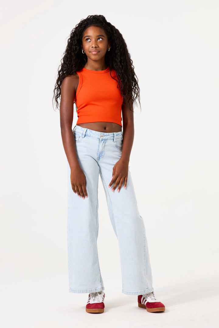 Wide Leg Jeans | Bleached