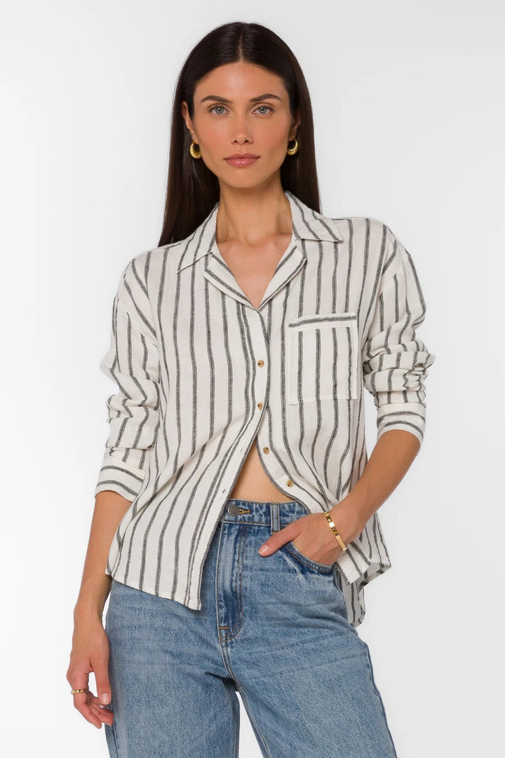 Lyla Black Stripe Shirt