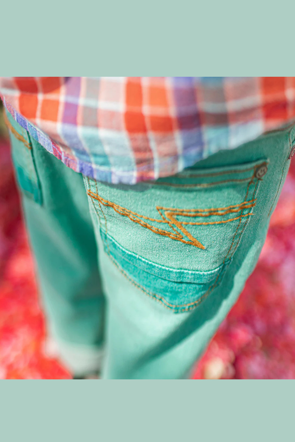 Regular fit turquoise jeans