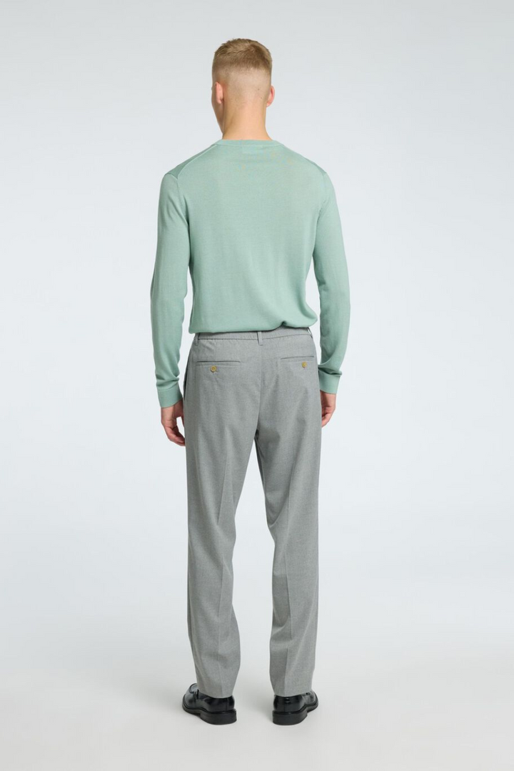 VISCOSE BLEND PLEATED TROUSERS