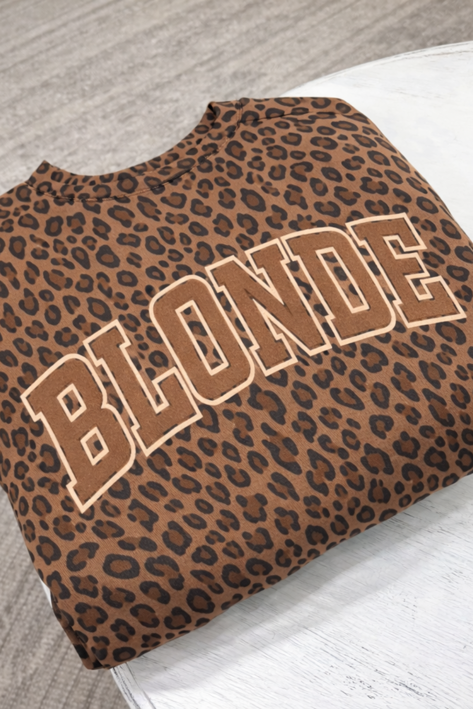 BRUNETTE The Label "Blonde" Varsity Hair Colour Not Your Boyfriend's Crew - Hot Peppers Clothing