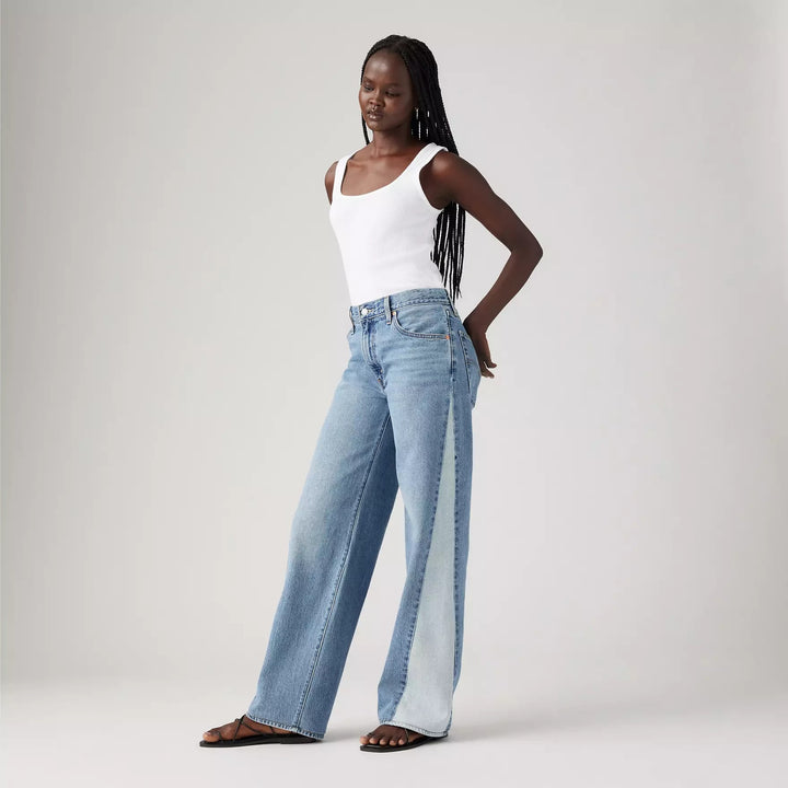 Baggy Dad Pieced Jeans