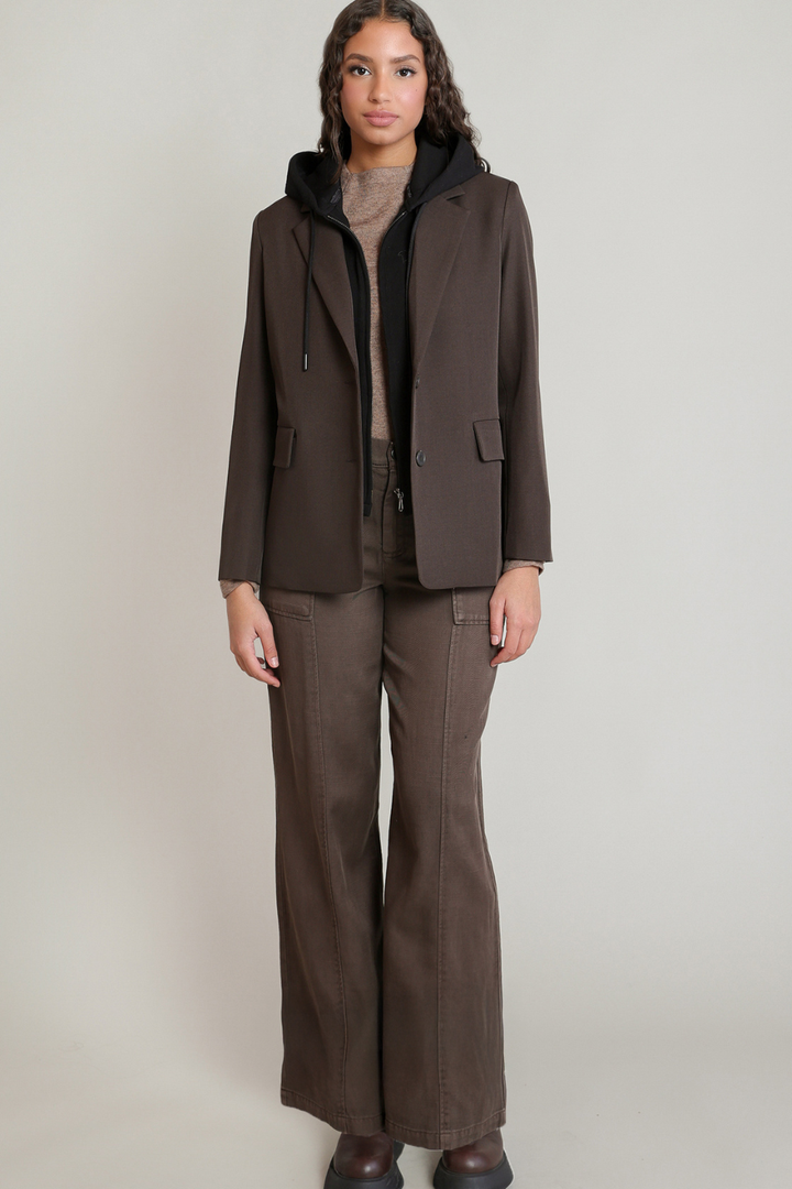 Dex Saxon Detachable Hooded Blazer
