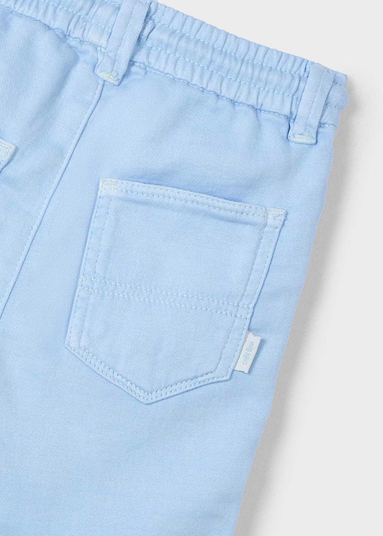Twill shorts with drawstring