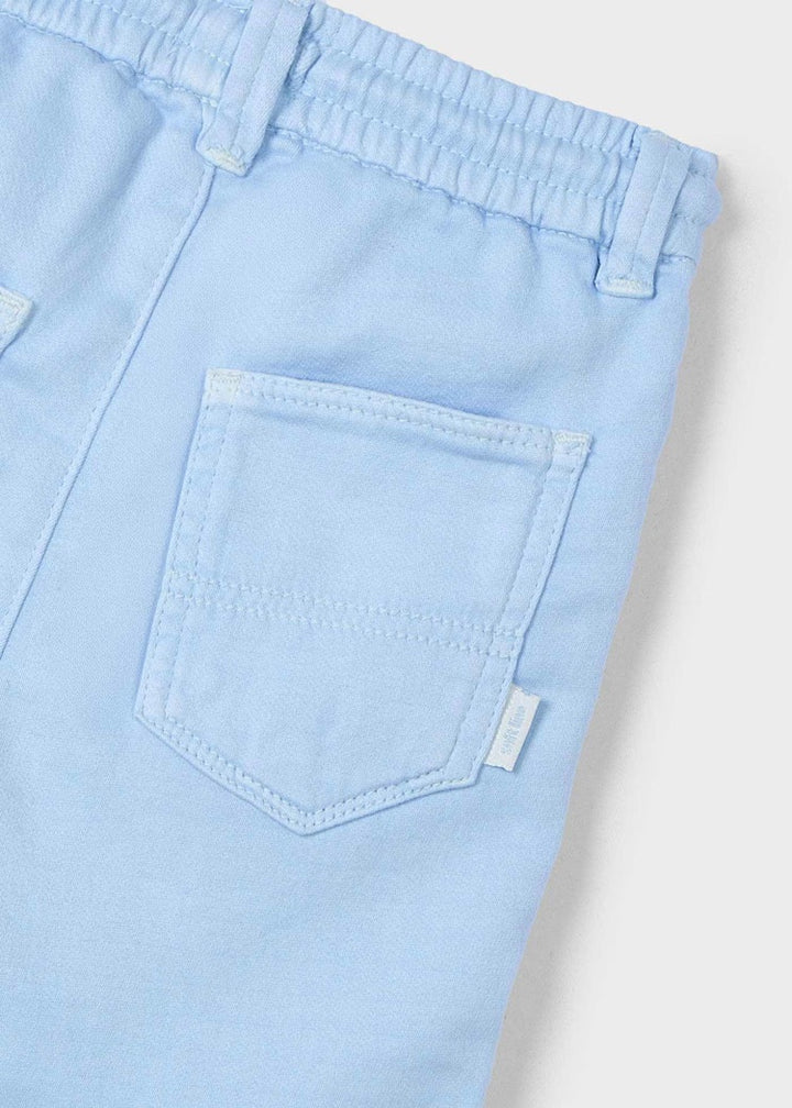 Twill shorts with drawstring