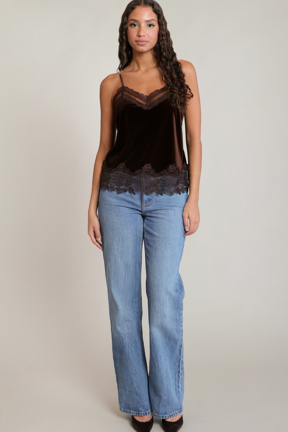Dex Odette Velvet Lace Cami