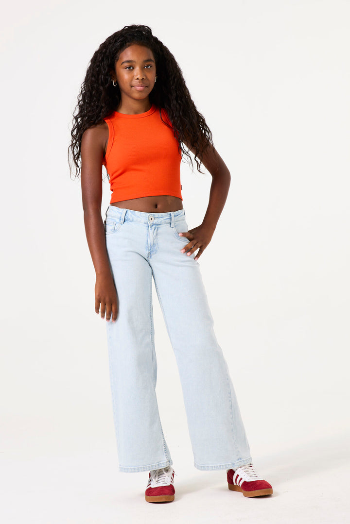 Wide Leg Jeans | Bleached