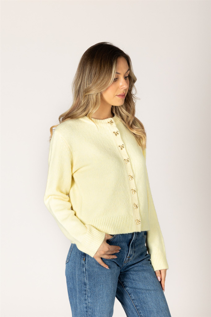 Lyla &amp; Luxe Aisha Bow Cardigan