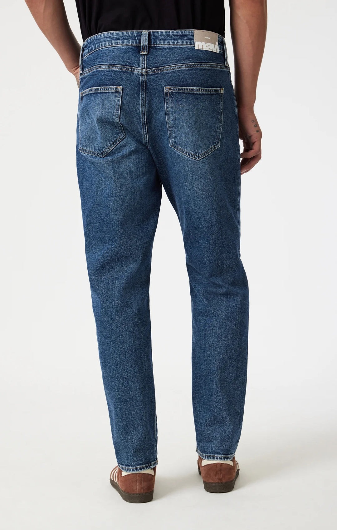 Marcel Loose Straight Leg Jeans | Mid Brushed Classic Blue