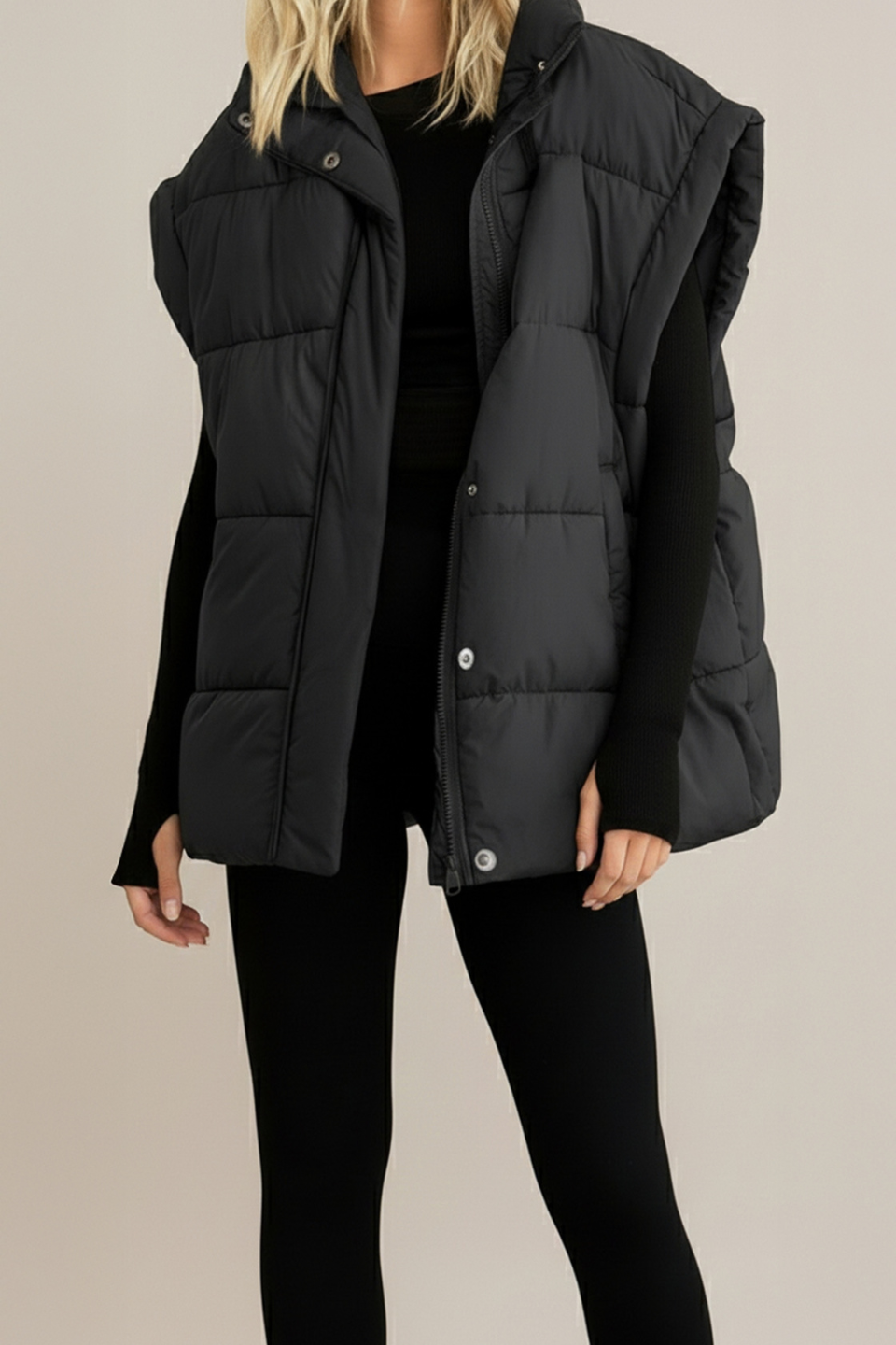 Room 34 Rhea Quilted Boxy Vest