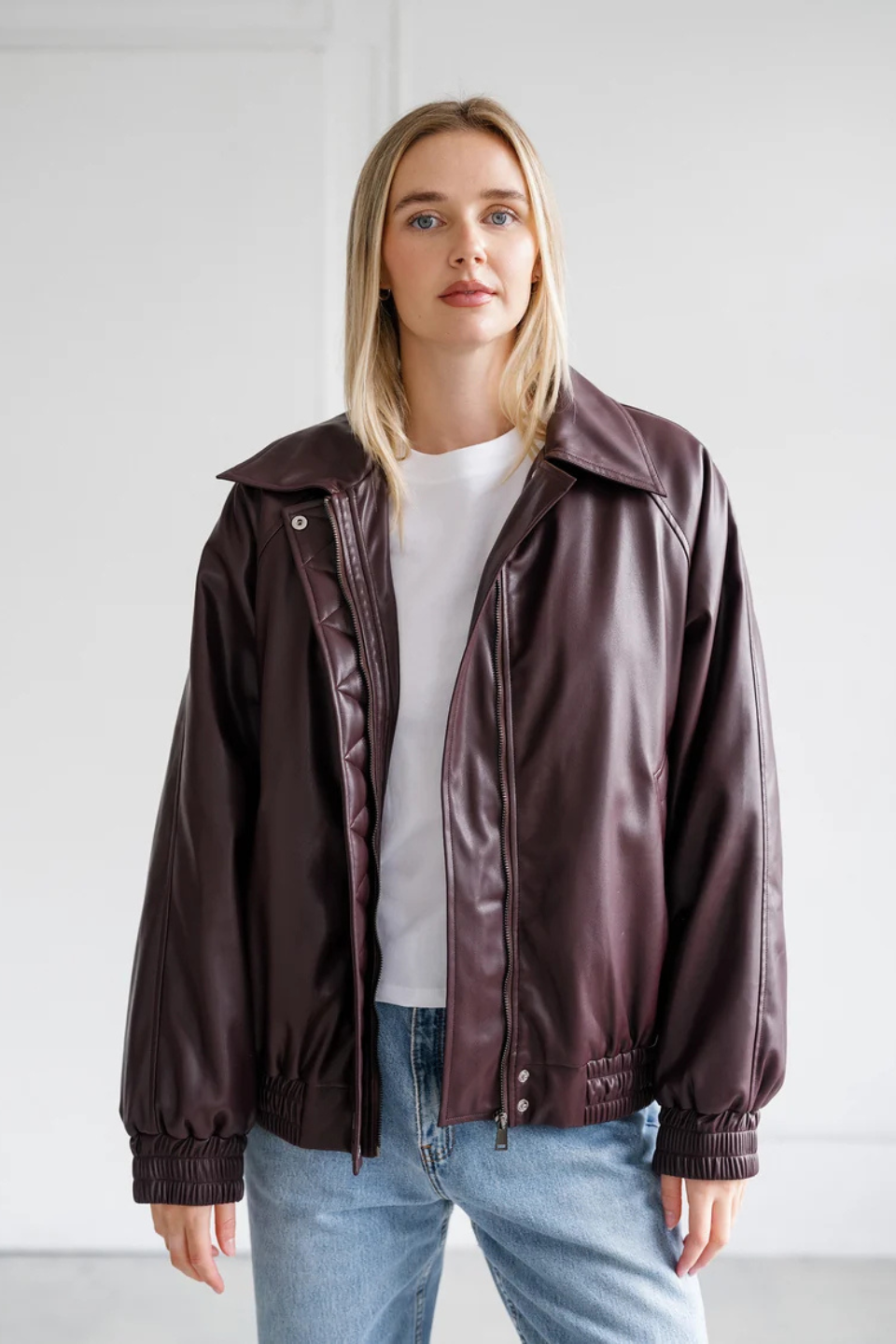 Brunette The Label Oversized Bomber