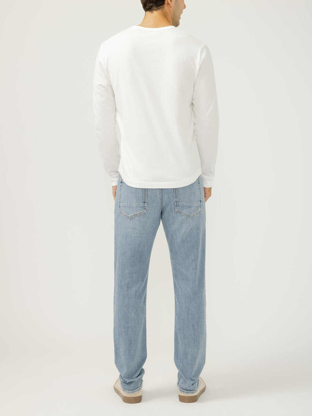 Silver Machray Classic Fit Slim Straight Knit Flex Jeans SILVER