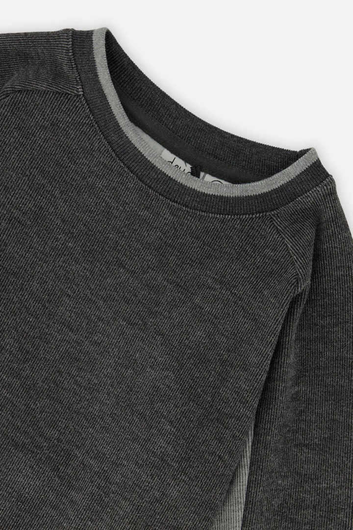 Deux Par Deux Flat Back Rib Sweatshirt