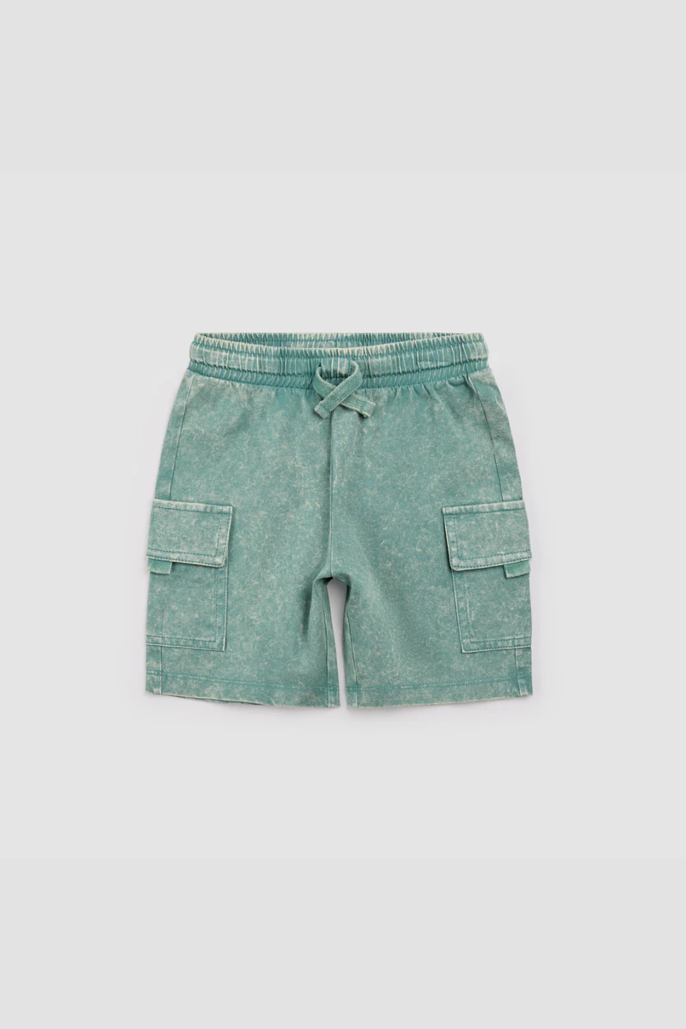 Green Acid Wash Cargo Shorts - Hot Peppers Clothing