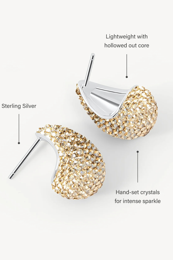 HILLBERG &amp; BERK Mini Dream Puff Sparkle Stud Earrings HILLBERG &amp; BERK