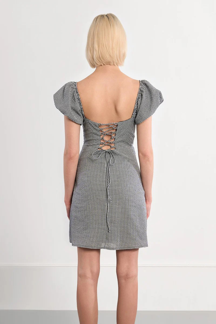Gingham Mini Dress - Hot Peppers Clothing