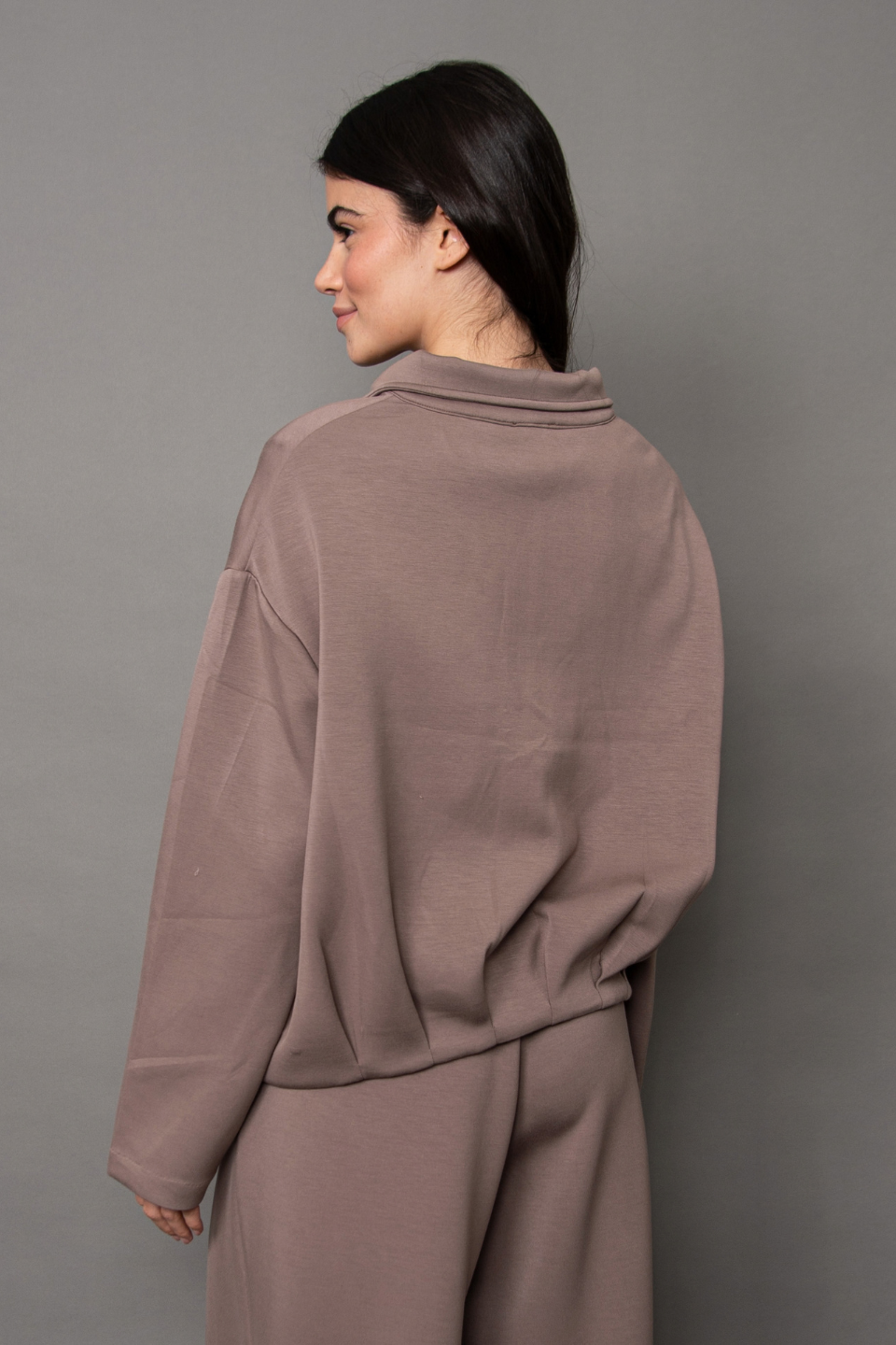 RD Style Midora Signature Soft Knit Zip Up Bubble Top