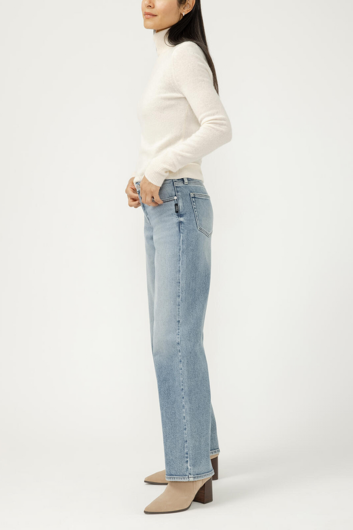 Loose & Low Rise Straight Leg Jeans