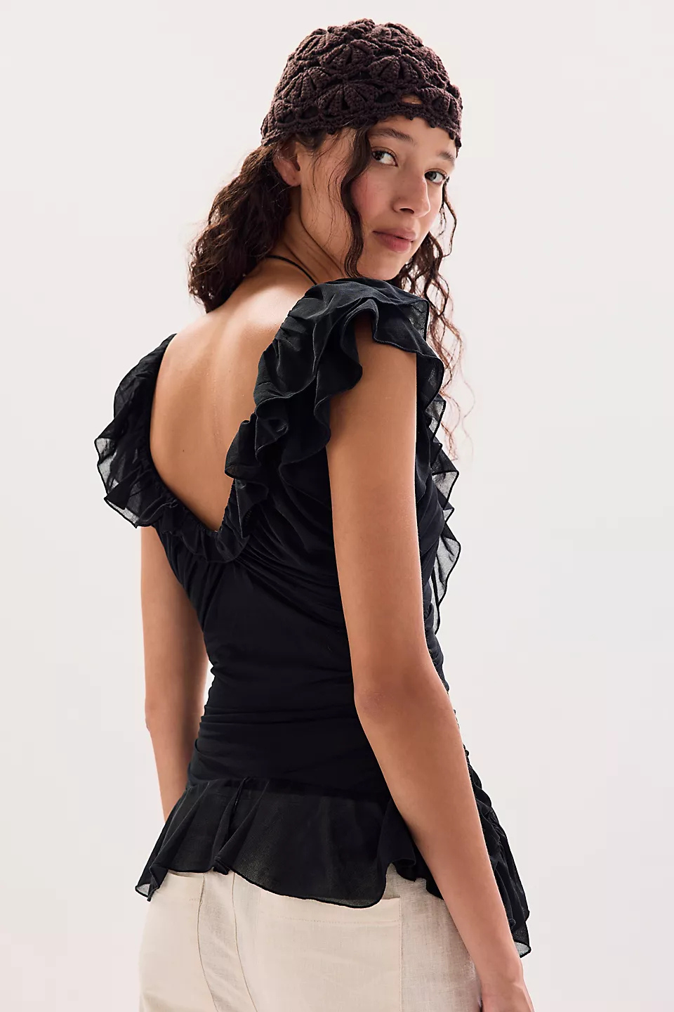 Free People Blythe Ruffle Top FREE PEOPLE