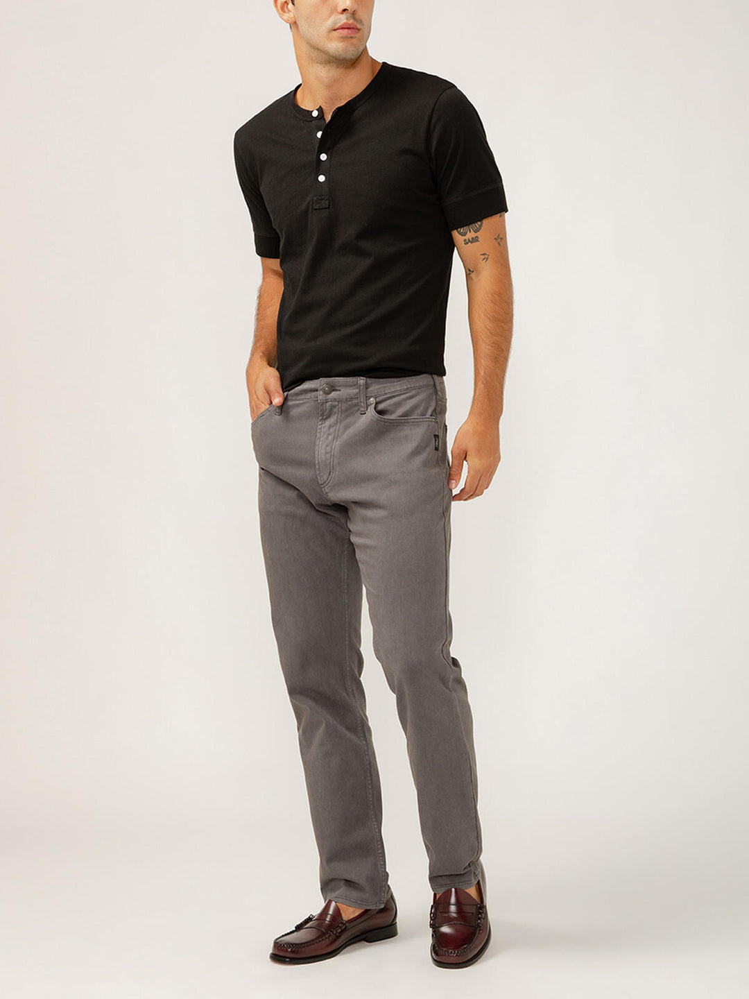 Silver Machray Classic Fit Slim Straight Leg Jeans SILVER