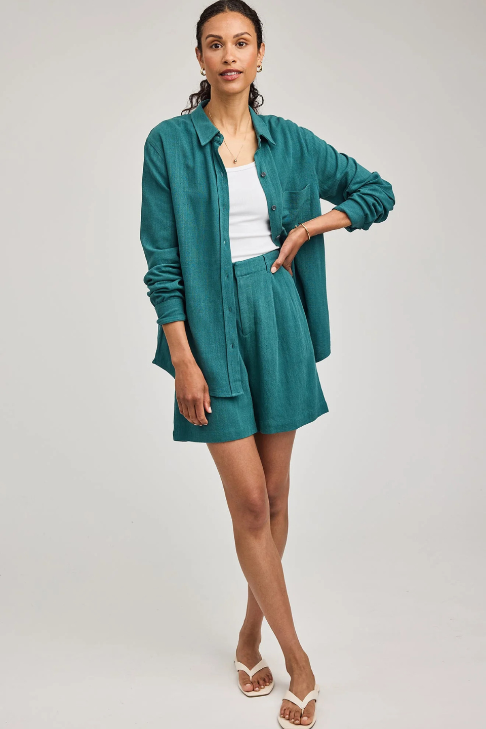 Portia Button Down Shirt - Hot Peppers Clothing