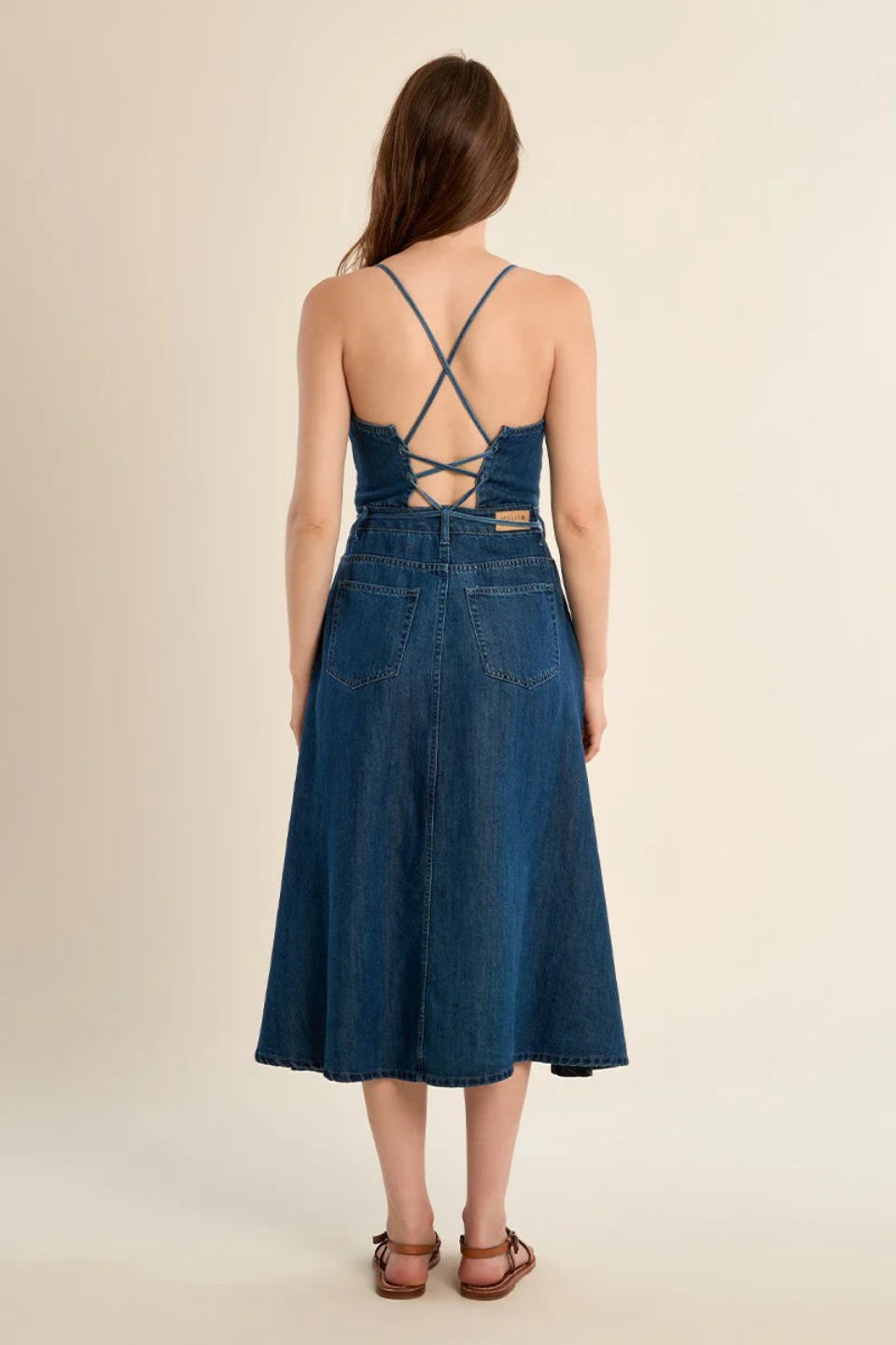 Denim Midi Dress - Hot Peppers Clothing