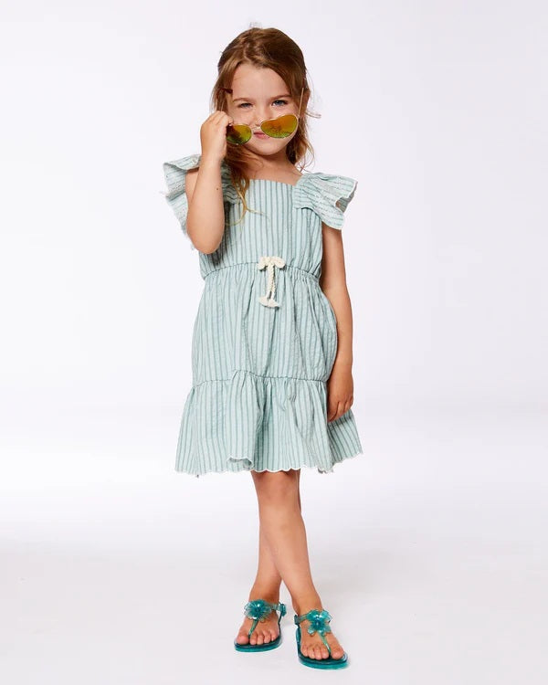 Chambray Dress With Embroidery