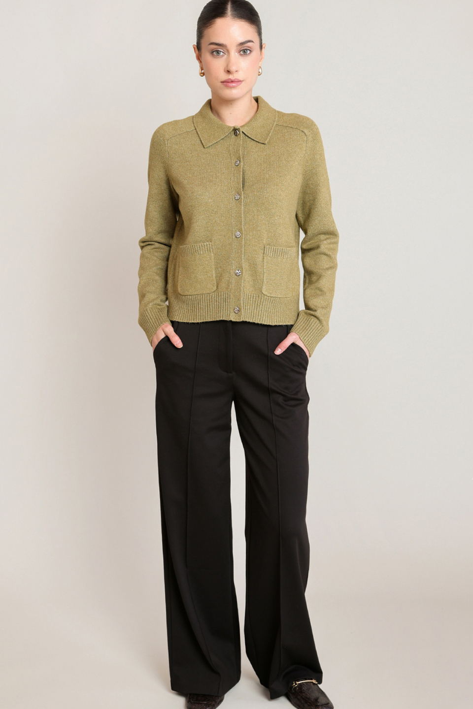 Black Tape Norah Collared Cardigan