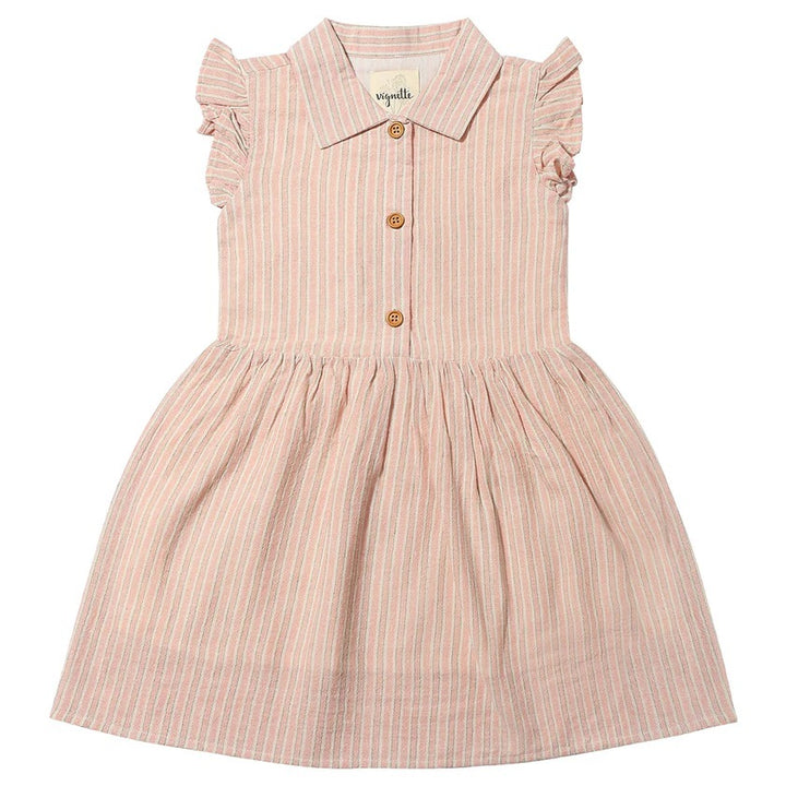 Harlow Dress in Pink Stripe
