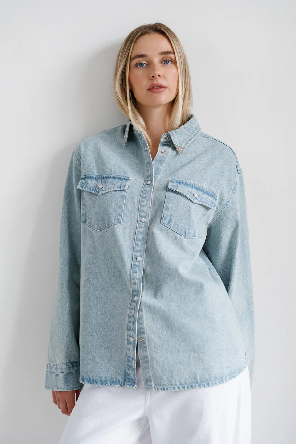 Brunette The Label Jolene Denim Shirt Brunette