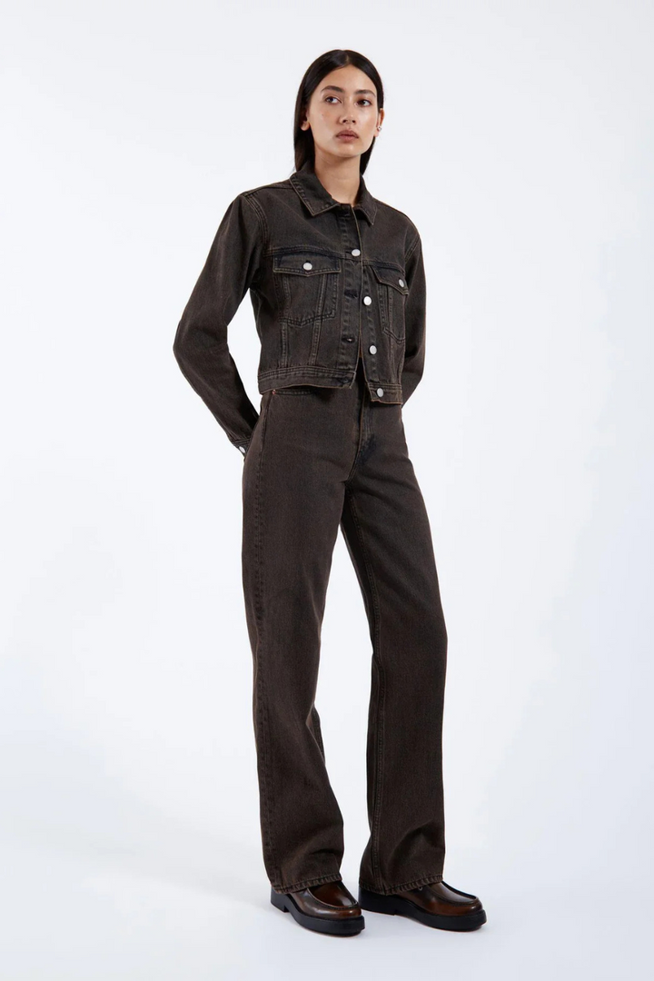 Echo - Tar Jet Brown Jeans