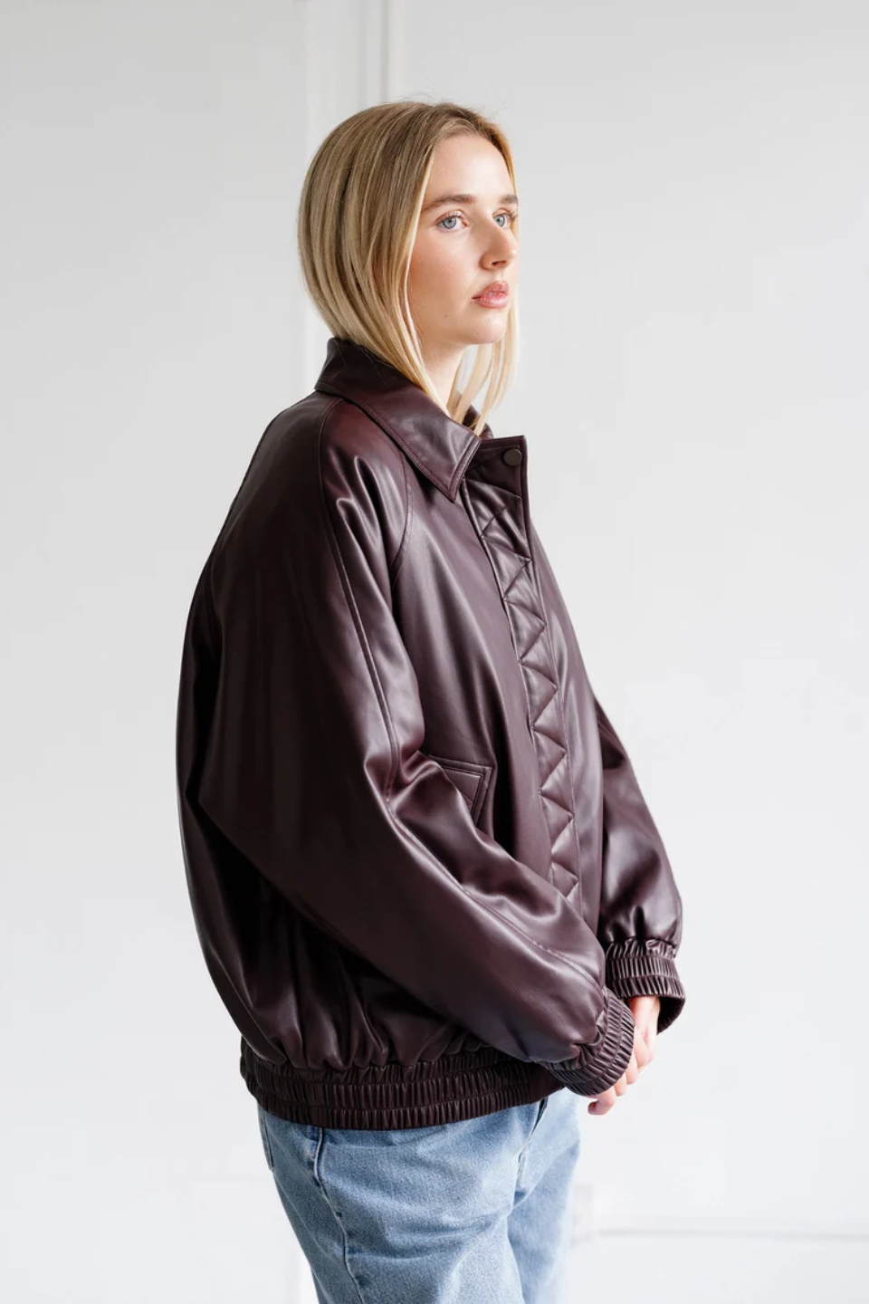 Brunette The Label Oversized Bomber