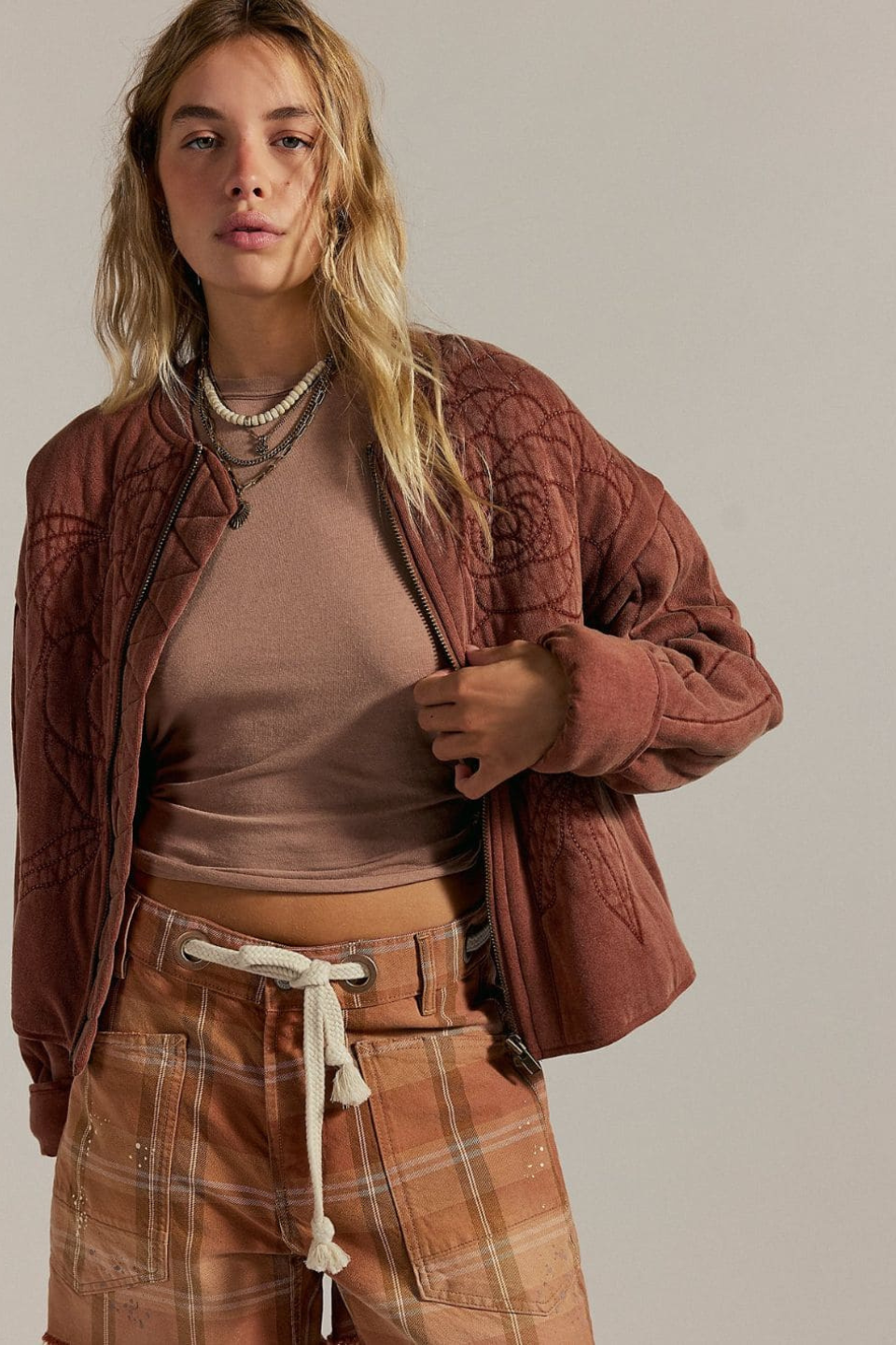 Rose Zip-Up Sweatshirt