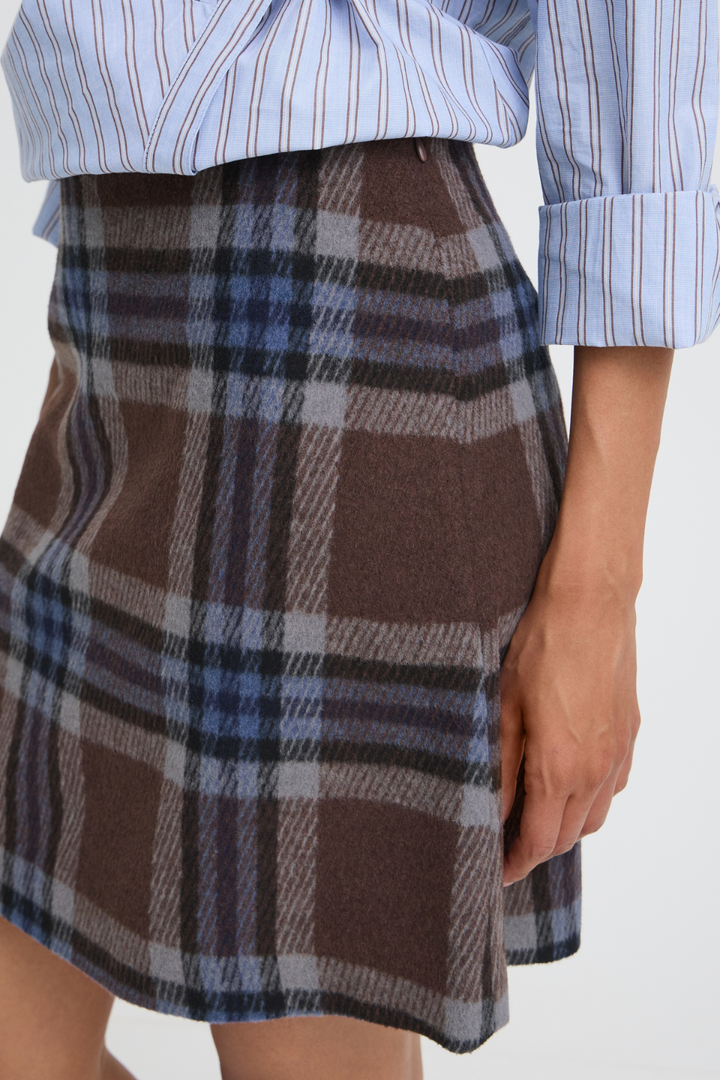 b.young Bree Check Mini Skirt