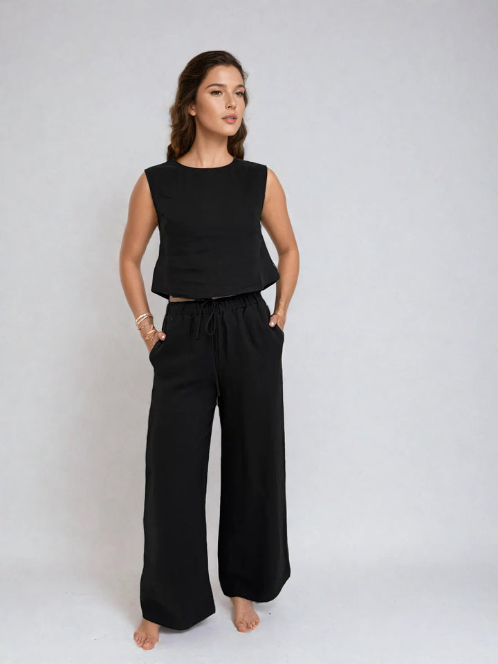 Nyra Linen Straight Leg Pant