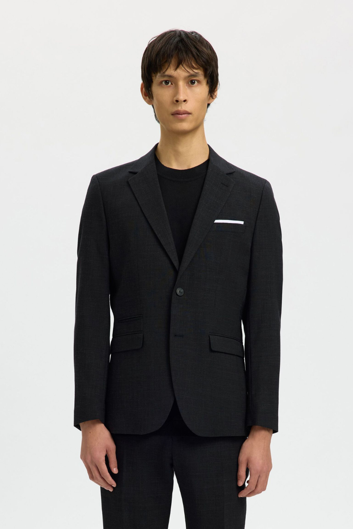 SLIM FIT SINGLE-BREASTED BLAZER - Hot Peppers Clothing