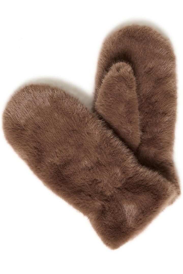b.young Wolfie Faux-Fur Mittens