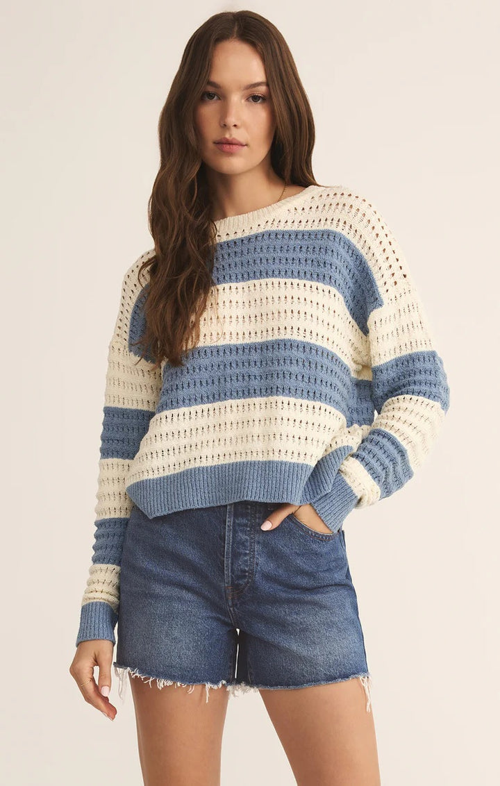 Bonaparte Stripe Crochet Sweater