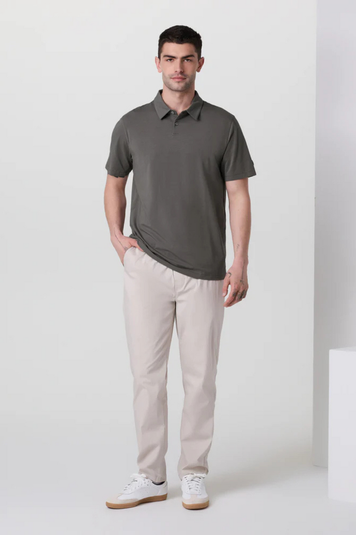 Short Sleeve Feather Polo
