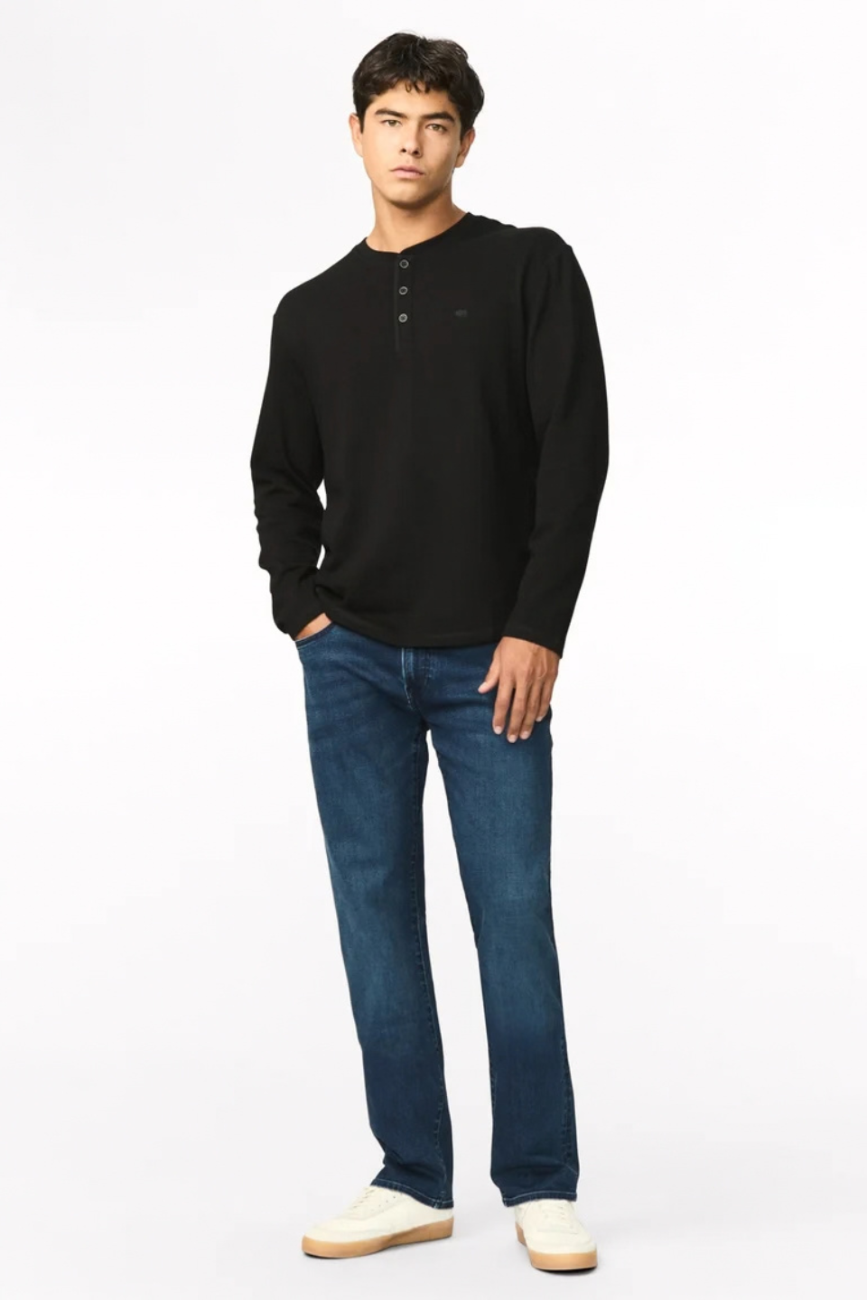 Buffalo Kambo Ribbed Long Sleeve Henley