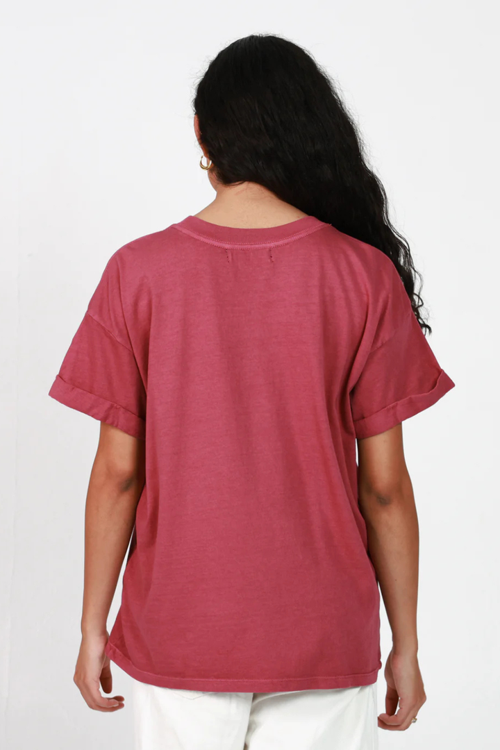 GIRL DANGEROUS Damn Good Mama Dusty Rose Boyfriend Tee Girl Dangerous