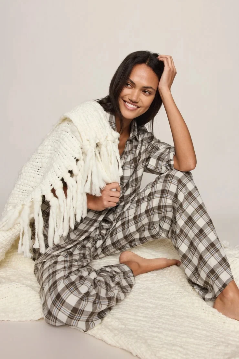 Z Supply Better Off Plaid Flannel Pant