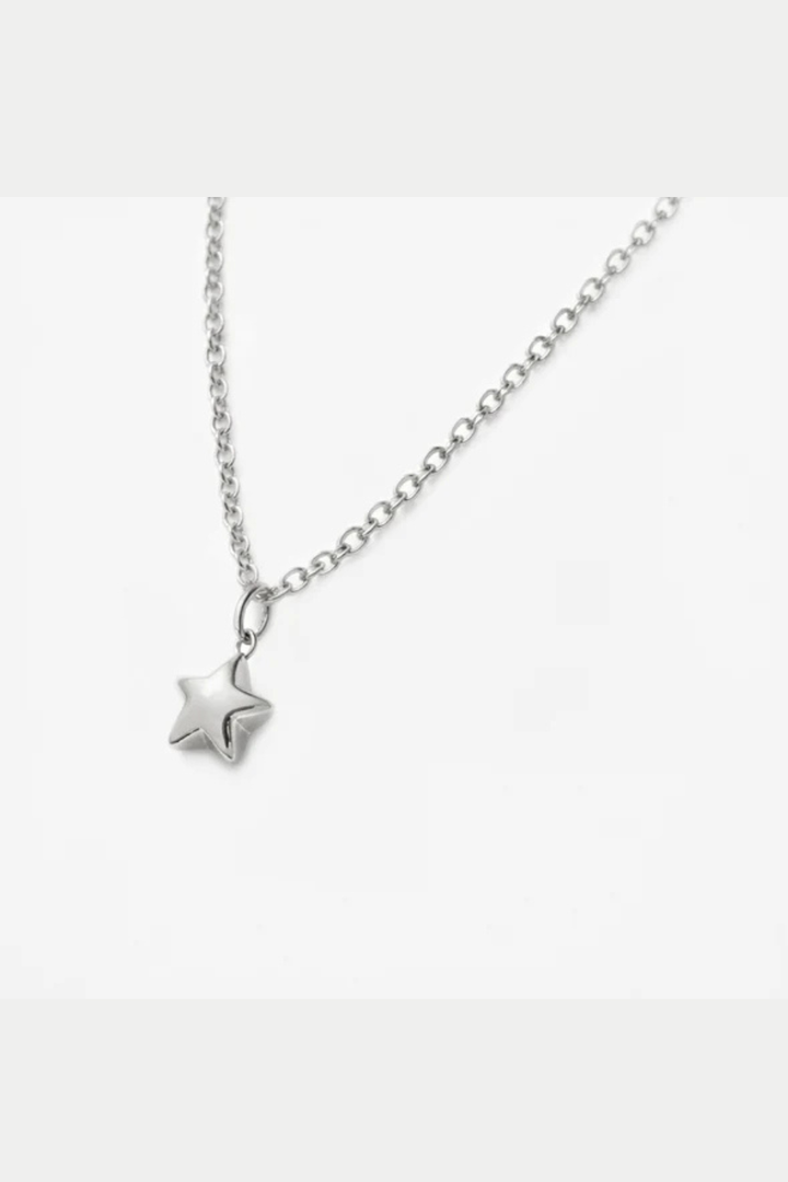 Mini silver star necklace in stainless steel - Hot Peppers Clothing