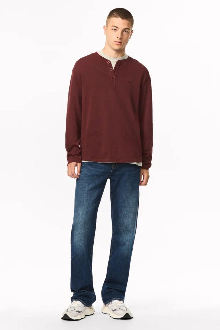 Buffalo Kambo Ribbed Long Sleeve Henley